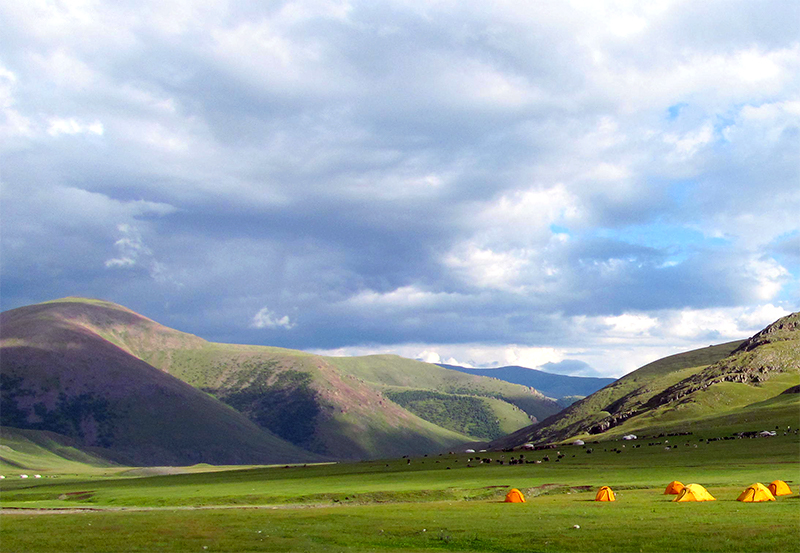 Camping at Mongolian Steppe